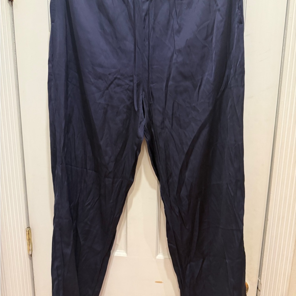 Abercrombie & Fitch Navy Satin Pants